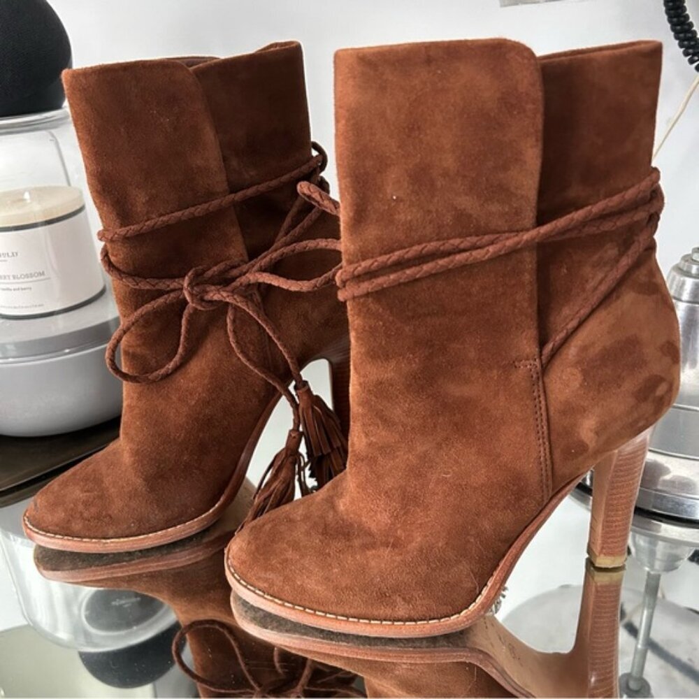 Joie Chap Suede Ankle Boots - Picture 2 of 6